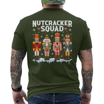 Nutcracker Squad Holiday Christmas Xmas Pajama Men's T-shirt Back Print - Seseable