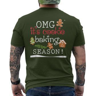 Omg It's Cookie Baking Season Christmas Party Men's T-shirt Back Print | Mazezy