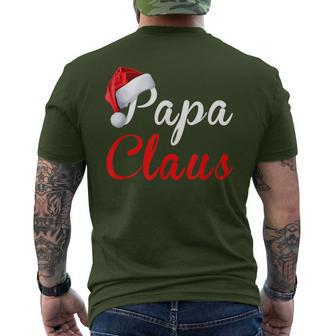 Papa Claus Christmas T Santa Xmas Pajama Family Men's T-shirt Back Print | Mazezy