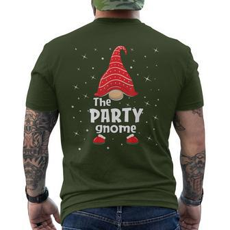 Party Gnome Family Matching Christmas Pajama Men's T-shirt Back Print - Monsterry