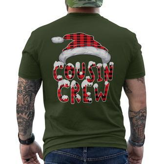 Plaid Buffalo Cousin Crew Matching Family Outfit Xmas Boys Men's T-shirt Back Print - Monsterry CA