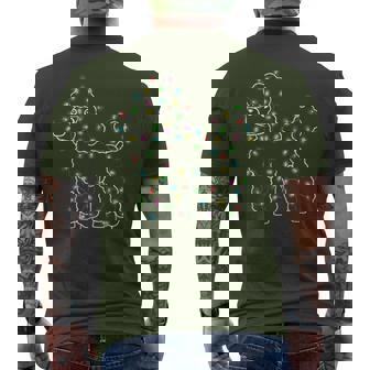 Poodle Dogs Tree Christmas Sweater Xmas Pet Animal Dog Men's T-shirt Back Print - Seseable