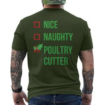 Poultry Cutter Pajama Christmas Men's T-shirt Back Print | Mazezy
