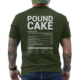 Pound Cake Nutrition Facts Family Matching Christmas Costume Men's T-shirt Back Print - Monsterry UK
