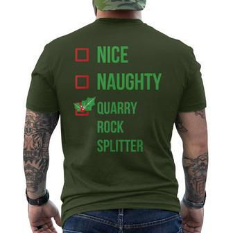 Quarry Rock Splitter Pajama Christmas Men's T-shirt Back Print | Mazezy