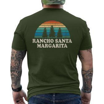 Rancho Santa Margarita Ca 70S Retro Throwback Men's T-shirt Back Print | Mazezy
