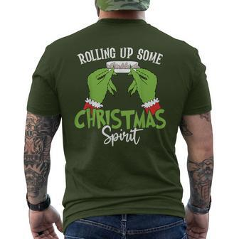 Rolling Up Some Christmas Spirit Christmas Tree Cakes Snack Men's T-shirt Back Print - Monsterry