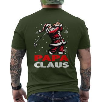 Santa Golf Papa Claus Family Matching Grandpa Christmas Men's T-shirt Back Print | Mazezy