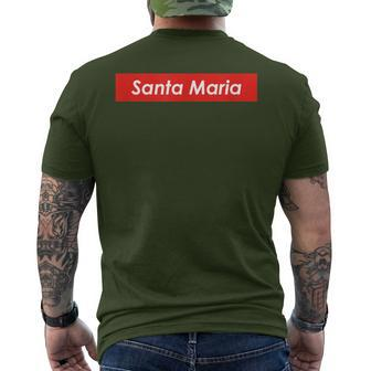 Santa Maria California Men's T-shirt Back Print | Mazezy