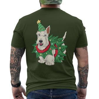Scottish Terrier Christmas Dog Santa Xmas Men's T-shirt Back Print - Seseable