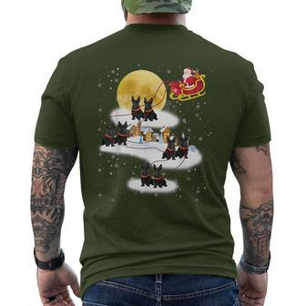 Scottish Terrier Reindeer Christmas 2019 Dog Men's T-shirt Back Print | Mazezy