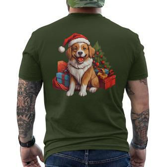 Slovak Cuvac Christmas Cute Dog Puppy Lovers Men's T-shirt Back Print | Mazezy