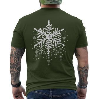 Snowflake Winter Matching Family Christmas Men's T-shirt Back Print - Monsterry AU