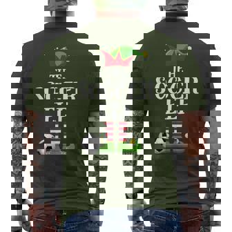 Soccer Elf Family Matching Christmas Group Elf Pajama Men's T-shirt Back Print | Seseable CA