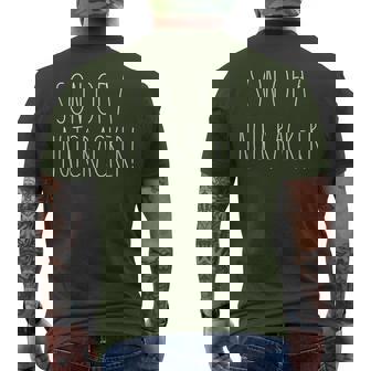 Son Of A Nutcracker Matching Family Christmas Pajamas Men's T-shirt Back Print | Mazezy