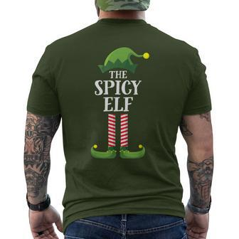 Spicy Elf Matching Family Group Christmas Party Elf Men's T-shirt Back Print - Thegiftio UK