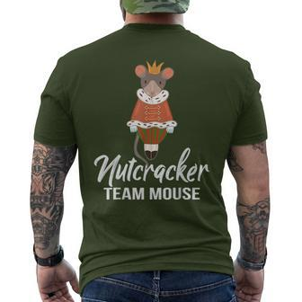 Team Mouse Nutcracker Christmas Dance Soldier Men's T-shirt Back Print - Seseable