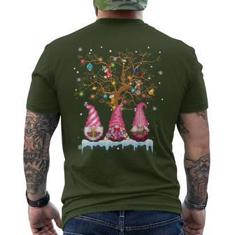Three Nordic Gnomes Winter Christmas Swedish Elves Xmas 2023 Men's T-shirt Back Print - Seseable