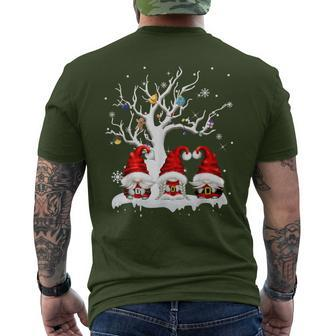 Three Nordic Gnomes Winter Christmas Swedish Elves Xmas 2023 Men's T-shirt Back Print - Thegiftio UK