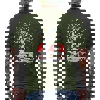 Three Nordic Gnomes Winter Christmas Swedish Elves Xmas 2023 Men's T-shirt Back Print - Thegiftio