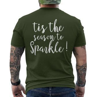 Tis The Season To Sparkle Christmas Cheer Quote Men's T-shirt Back Print | Mazezy