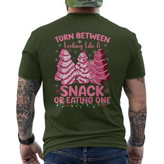 Torn Between Looking Like A Snack Or Eating One Christmas Men's T-shirt Back Print | Mazezy