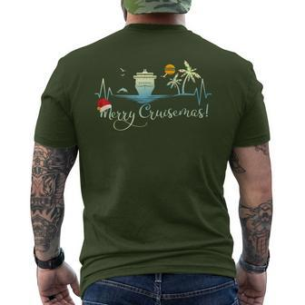 Tropical Heartbeat Christmas Cruise 2023 Merry Cruisemas Men's T-shirt Back Print | Mazezy
