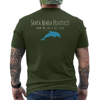 Vintage Santa Maria Huatulco Dolphin T Men's T-shirt Back Print | Mazezy