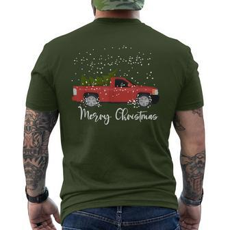 Vintage Truck With Christmas Tree In The Back Xmas Vacation Men's T-shirt Back Print | Mazezy