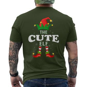 Xmas Cute Elf Family Matching Christmas Pajama Men's T-shirt Back Print - Monsterry AU