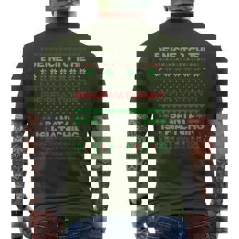 Xmas For Reservationist Reservationist Ugly Sweater Men's T-shirt Back Print | Mazezy