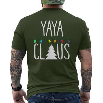 Yaya Claus Christmas Lights Men's T-shirt Back Print - Thegiftio UK