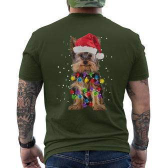 Yorkie Christmas Yorkie Dog Xmas Men's T-shirt Back Print - Seseable