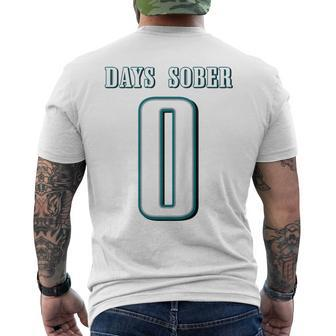 0 Days Sober Jersey Funny Drinking For Alcohol Lover Mens Back Print T-shirt - Seseable