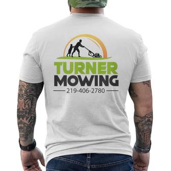 Turner Mowing  Mens Back Print T-shirt