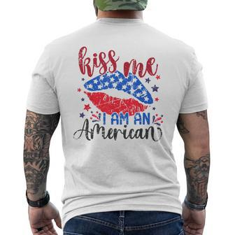 4Th Of July 2023 Kiss Me I-Am An Patriotic American Usa Flag Mens Back Print T-shirt | Mazezy UK