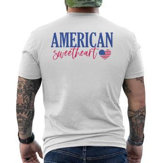 4Th Of July 2023 Patriotic American-Sweetheart Usa Flag Mens Back Print T-shirt | Mazezy AU