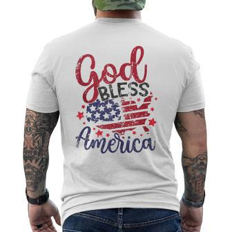 4Th Of July 2023 Patriotic God Bless America Independence Mens Back Print T-shirt | Mazezy