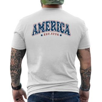 4Th Of July America Est 1776 4Th July Mens Back Print T-shirt - Thegiftio UK