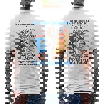 4Th Of July Hot Dog Im Just Here For The Wieners Mens Back Print T-shirt | Mazezy