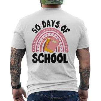 50 Days Of School Children Happy 50Th Day Of School Men's T-shirt Back Print - Monsterry CA