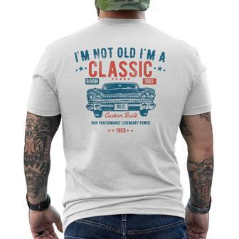 54Th Birthday Gift Classic Vintage Car Born 1965 Mens Back Print T-shirt | Mazezy