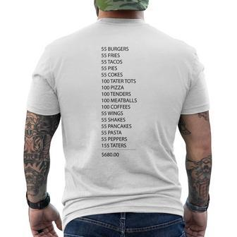 55 Burgers 55 Fries I Think You Should Leave Mens Back Print T-shirt | Mazezy CA