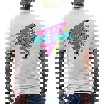 90S Bride Squad Retro Bride Crew Of The 90S Bachelorette Mens Back Print T-shirt - Seseable