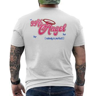 99 Angel Y2k Aesthetic Fashion 2000 Vintage Trendy Hot Pink Men's T-shirt Back Print | Mazezy