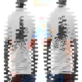 Abraham Lincoln Playing Volleyball Funny 4Th Of July Mens Back Print T-shirt | Mazezy