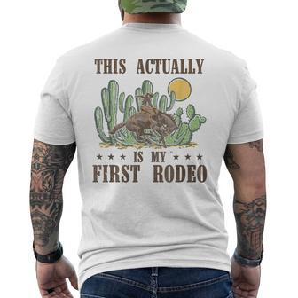 This Actually Is My First Rodeo Western Country Southern Men's T-shirt Back Print - Thegiftio UK