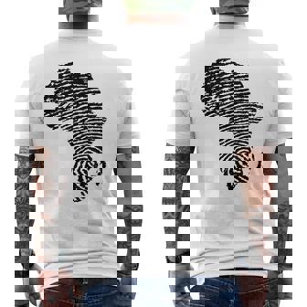 Africa Continent Dna Fingerprint African Black Pride Meme Mens Back Print T-shirt - Thegiftio UK