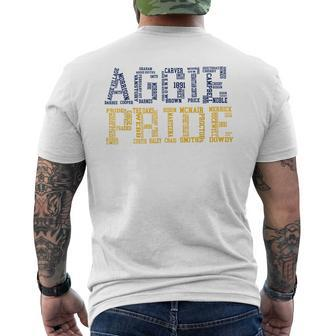 Aggie Pride Mens Back Print T-shirt | Mazezy