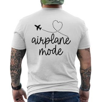 Airplane Mode Traveling Vacation For Traveler Mens Back Print T-shirt - Monsterry UK